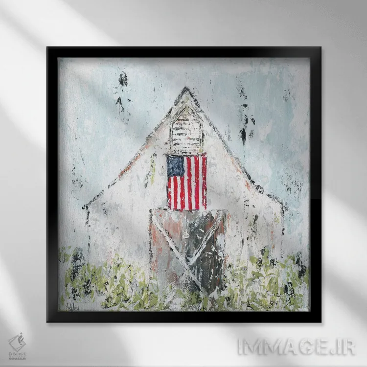 تابلو انبار سبک آمریکایی (Americana) اثر اشلی بردلی - نمای قابدار مشکی