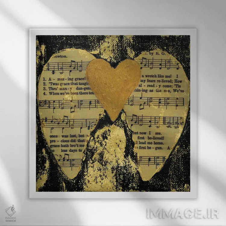 تابلو فیض شگفتانگیز سیاه اثر اشلی بردلی - نمای قابدار سفید