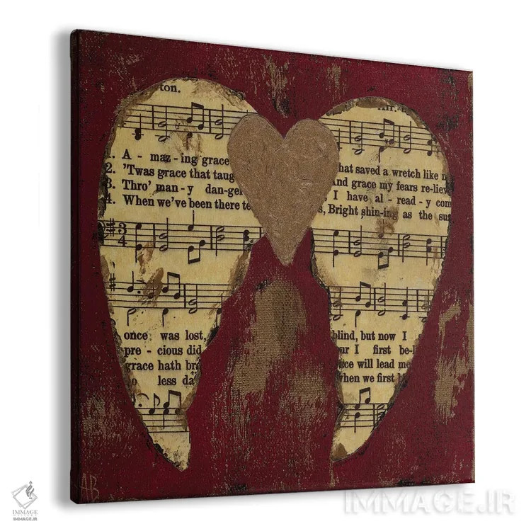 تابلو فیض شگفتانگیز قرمز برنزی اثر اشلی بردلی - نمای پرسپکتیو محصول