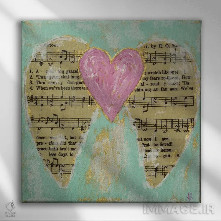 تابلو فیض شگفتانگیز صورتی اثر اشلی بردلی - نمای روبهرو روی دیوار