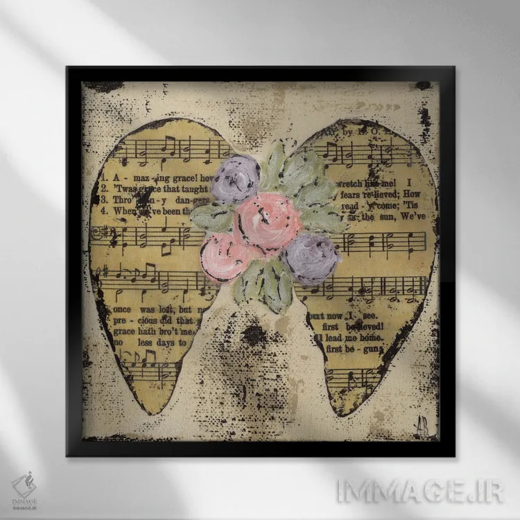 تابلو فیض شگفتانگیز گلی اثر اشلی بردلی - نمای قابدار مشکی