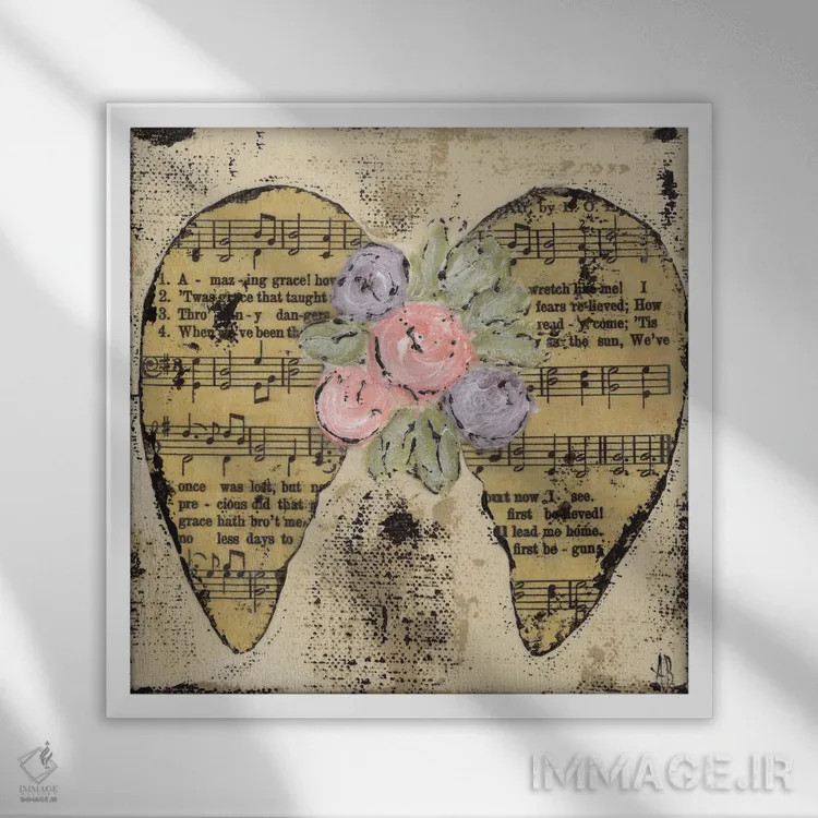 تابلو فیض شگفتانگیز گلی اثر اشلی بردلی - نمای قابدار سفید