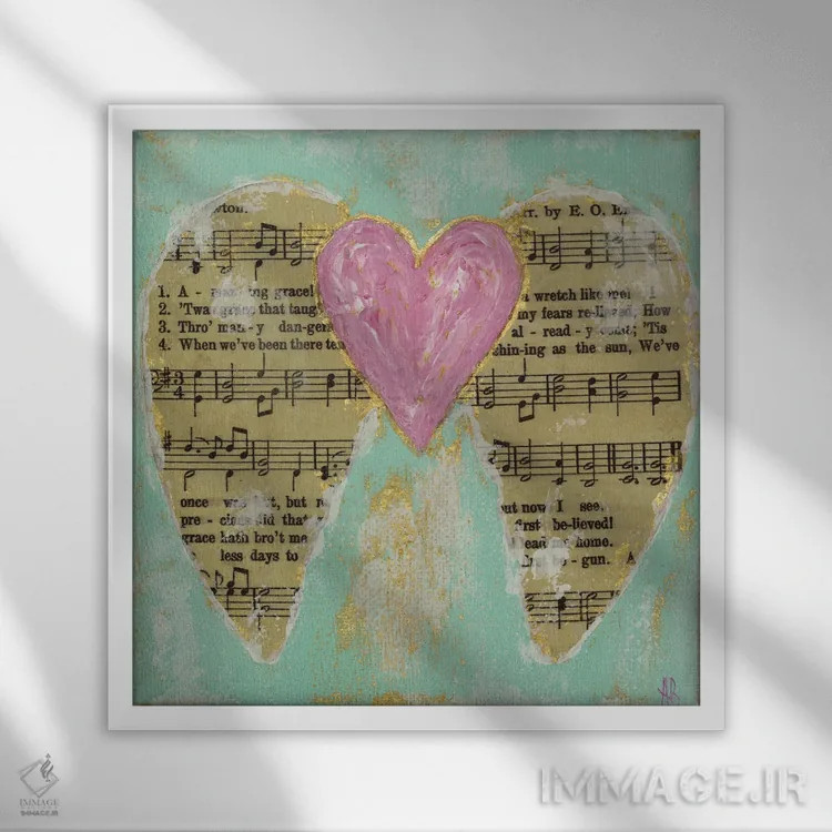 تابلو فیض شگفتانگیز صورتی اثر اشلی بردلی - نمای قابدار سفید