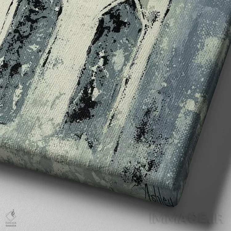 تابلو کلیسای آبی اثر اشلی بردلی - نمای نزدیک بافت بوم