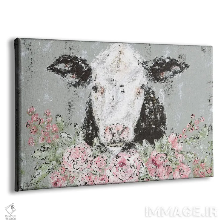 تابلو گاو گلدار اثر اشلی بردلی - نمای پرسپکتیو محصول