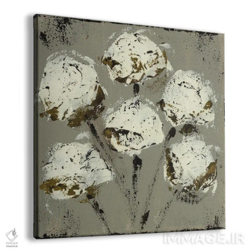 تابلو ساقههای پنبه خاکستری اثر اشلی بردلی - نمای پرسپکتیو محصول