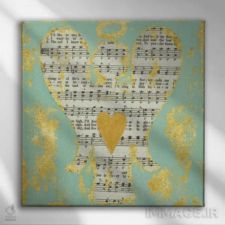 تابلو فرشتهٔ سرودخوان اثر اشلی بردلی - نمای روبهرو روی دیوار