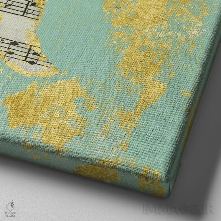 تابلو فرشتهٔ سرودخوان اثر اشلی بردلی - نمای نزدیک بافت بوم