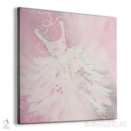 تابلو دامن بالرین صورتی (توتو) اثر اشلی بردلی - نمای پرسپکتیو محصول