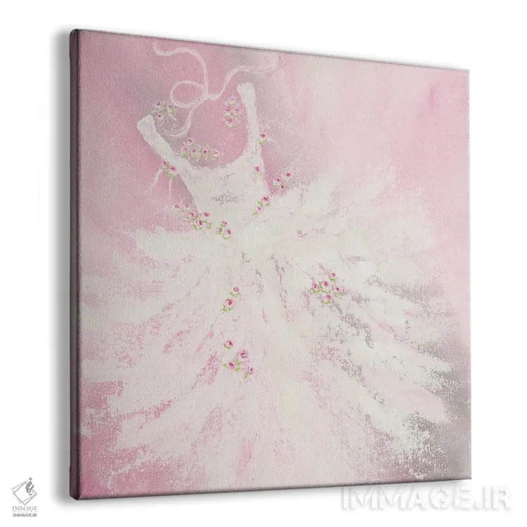 تابلو دامن بالرین صورتی (توتو) اثر اشلی بردلی - نمای پرسپکتیو محصول