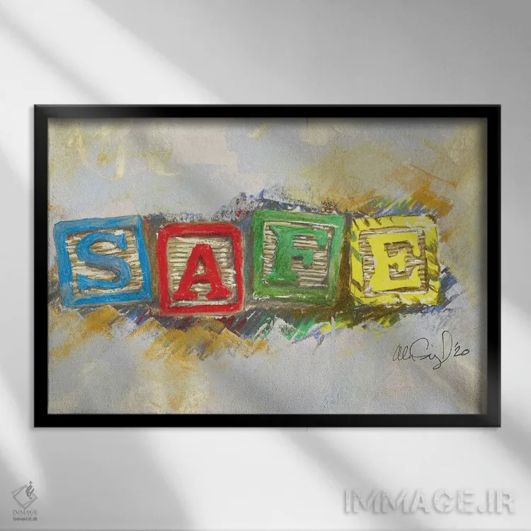 تابلو امن اثر آلن سگال - نمای قابدار مشکی