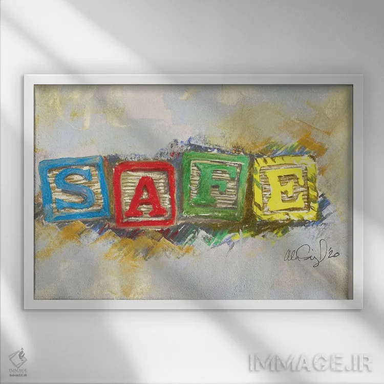 تابلو امن اثر آلن سگال - نمای قابدار سفید