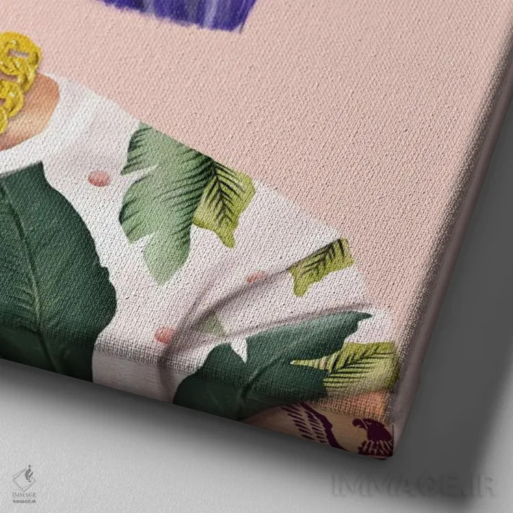 تابلو هیلاری کلینتون (سیاستمدار آمریکایی) اثر امت شیمونی - نمای نزدیک بافت بوم