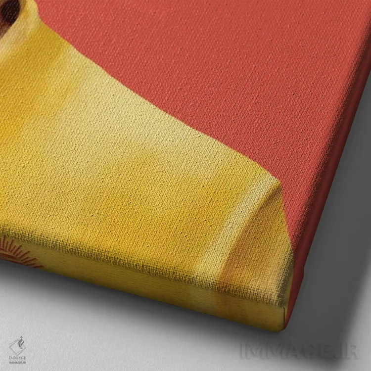 تابلو مائو زدونگ (رهبر چین) اثر امت شیمونی - نمای نزدیک بافت بوم