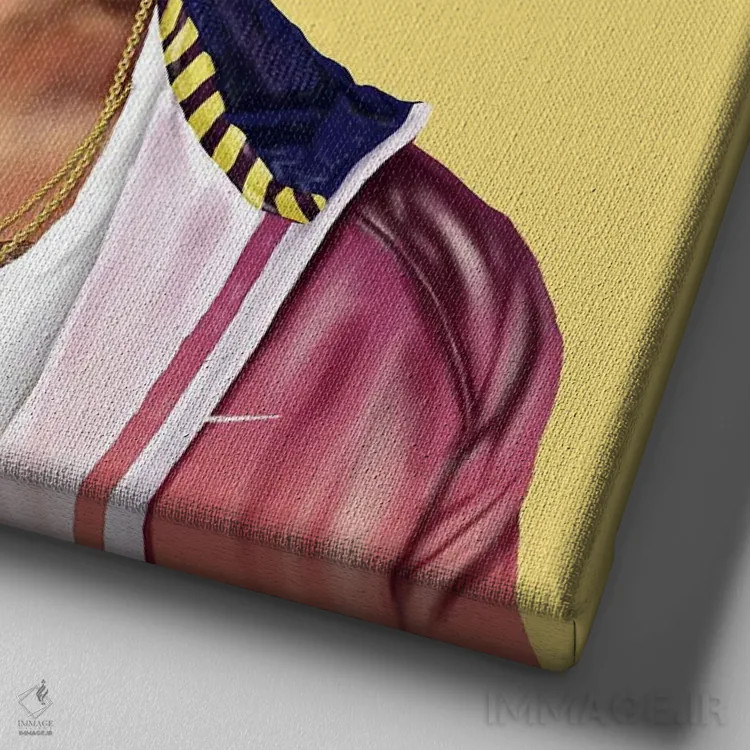 تابلو جورج واشنگتن (رئیسجمهور آمریکا) اثر امت شیمونی - نمای نزدیک بافت بوم