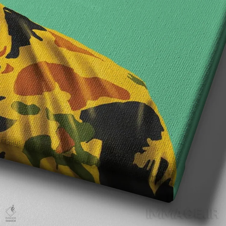 تابلو مارتین لوتر کینگ (فعال حقوق مدنی) اثر امت شیمونی - نمای نزدیک بافت بوم