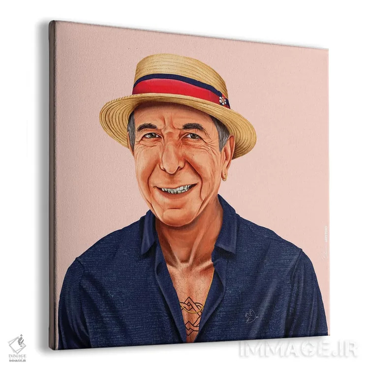 تابلو لئونارد کوهن (خواننده و شاعر) اثر امت شیمونی - نمای پرسپکتیو محصول