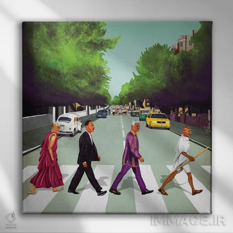 تابلو با هم جمع شوید اثر امت شیمونی - نمای روبهرو روی دیوار