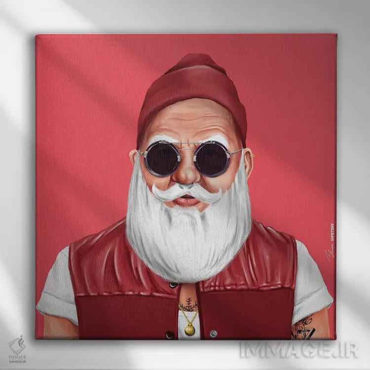 تابلو بابانوئل اثر امت شیمونی - نمای روبهرو روی دیوار