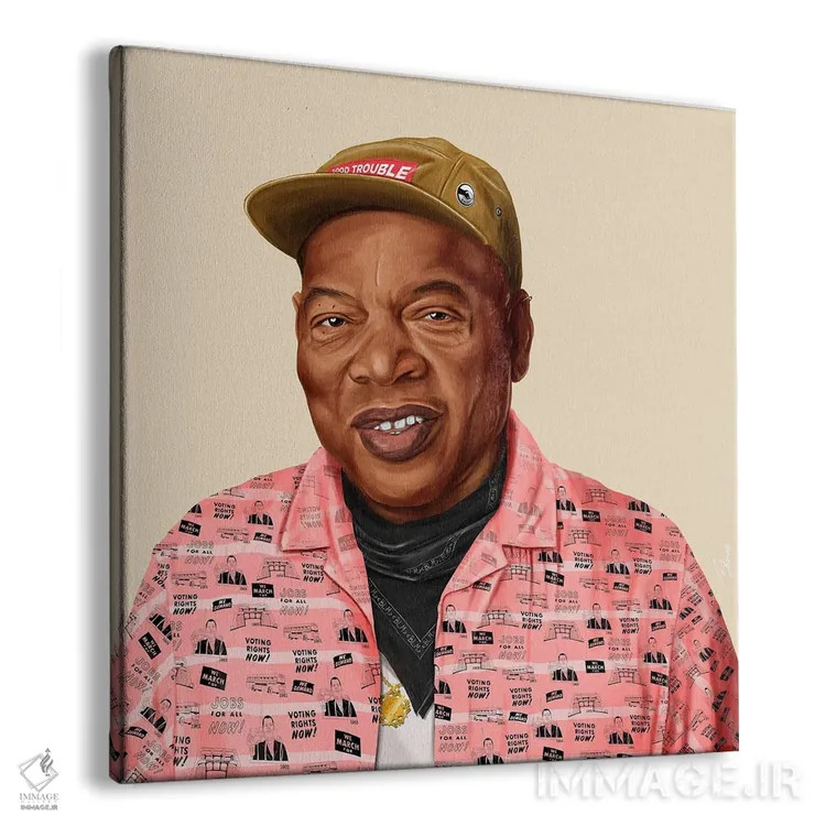تابلو جان لوئیس (فعال حقوق مدنی) اثر امت شیمونی - نمای پرسپکتیو محصول