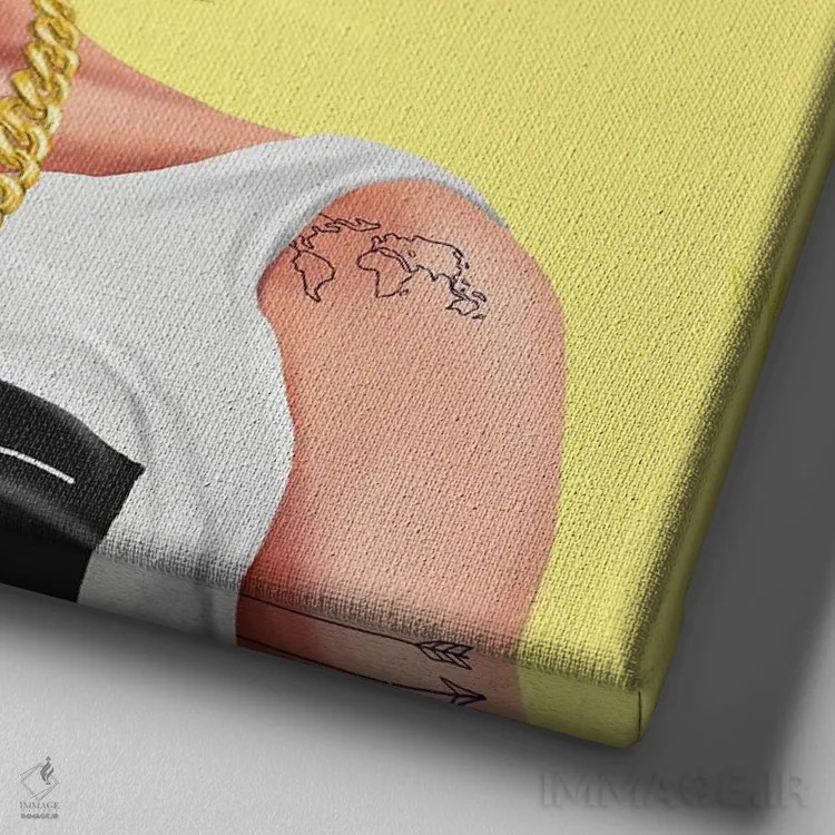 تابلو مرلین مونرو (بازیگر) اثر امت شیمونی - نمای نزدیک بافت بوم