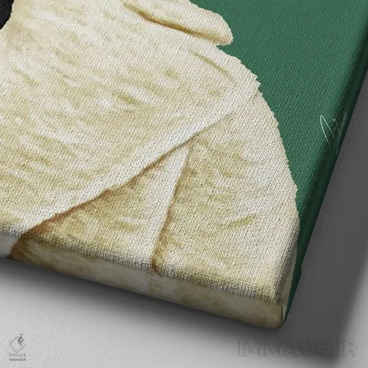 تابلو روث بیدر گینزبرگ (RBG) (قاضی) اثر امت شیمونی - نمای نزدیک بافت بوم