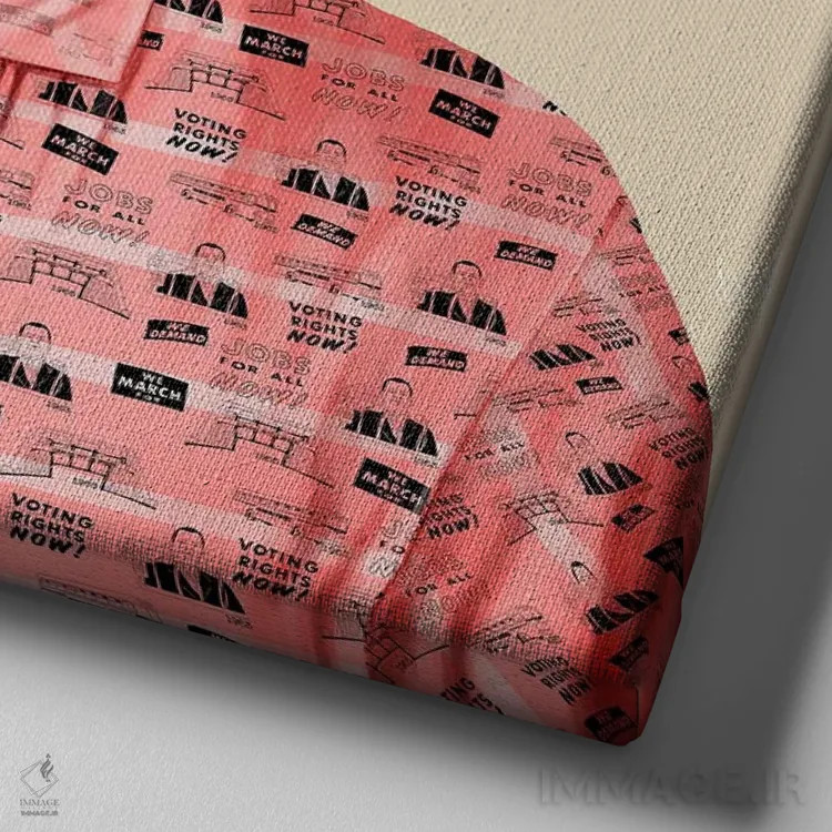 تابلو جان لوئیس (فعال حقوق مدنی) اثر امت شیمونی - نمای نزدیک بافت بوم