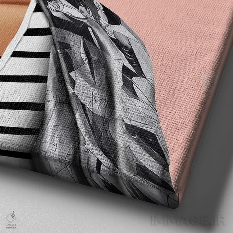 تابلو پابلو پیکاسو (هنرمند) اثر امت شیمونی - نمای نزدیک بافت بوم