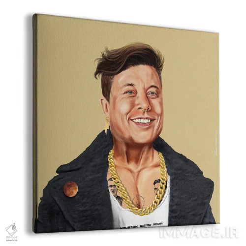 تابلو ایلان ماسک (کارآفرین) اثر امت شیمونی - نمای پرسپکتیو محصول