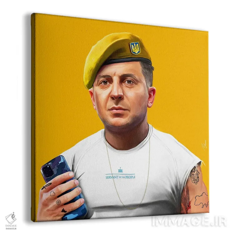 تابلو زلنسکی (رئیسجمهور اوکراین) اثر امت شیمونی - نمای پرسپکتیو محصول