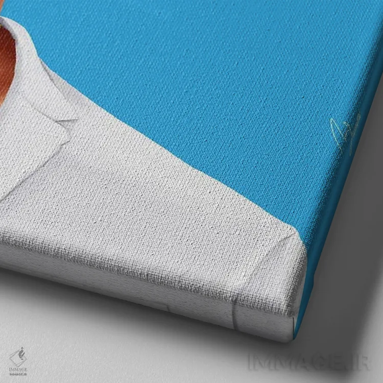 تابلو سالوادور دالی (هنرمند) اثر امت شیمونی - نمای نزدیک بافت بوم