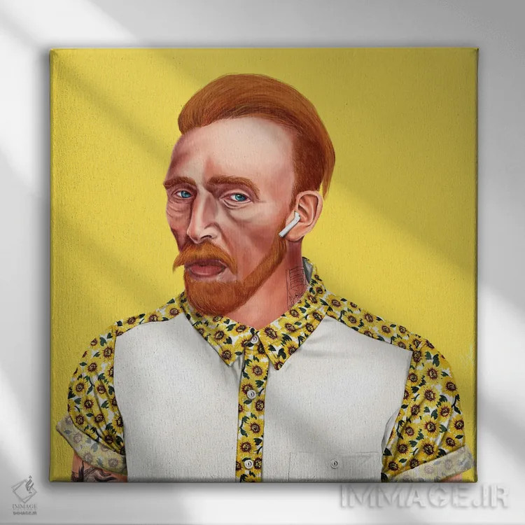 تابلو ونسان ونگوگ (هنرمند) اثر امت شیمونی - نمای روبهرو روی دیوار