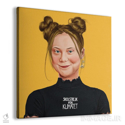 تابلو گرتا تونبرگ (فعال محیط زیست) اثر امت شیمونی - نمای پرسپکتیو محصول