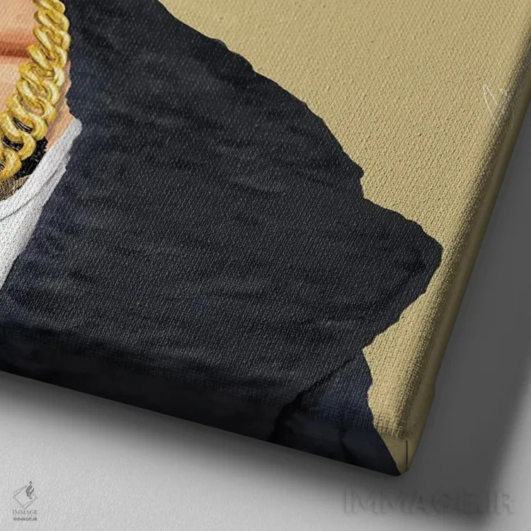 تابلو ایلان ماسک (کارآفرین) اثر امت شیمونی - نمای نزدیک بافت بوم