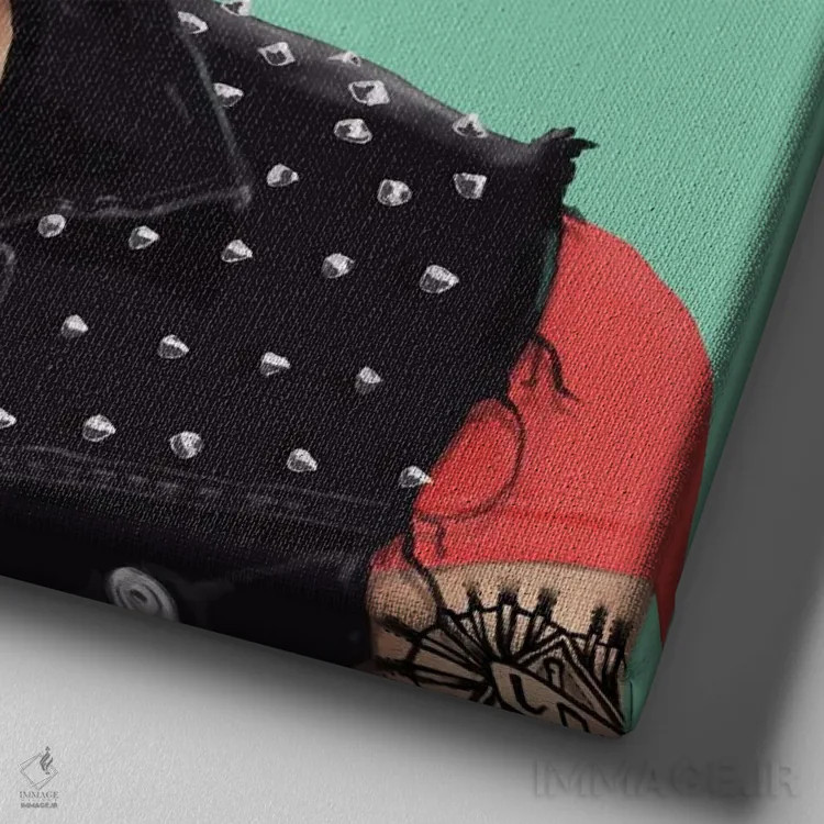 تابلو ولادیمیر لنین (رهبر شوروی) اثر امت شیمونی - نمای نزدیک بافت بوم