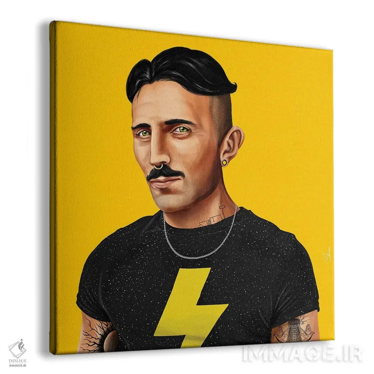 تابلو نیکولا تسلا (دانشمند) اثر امت شیمونی - نمای پرسپکتیو محصول