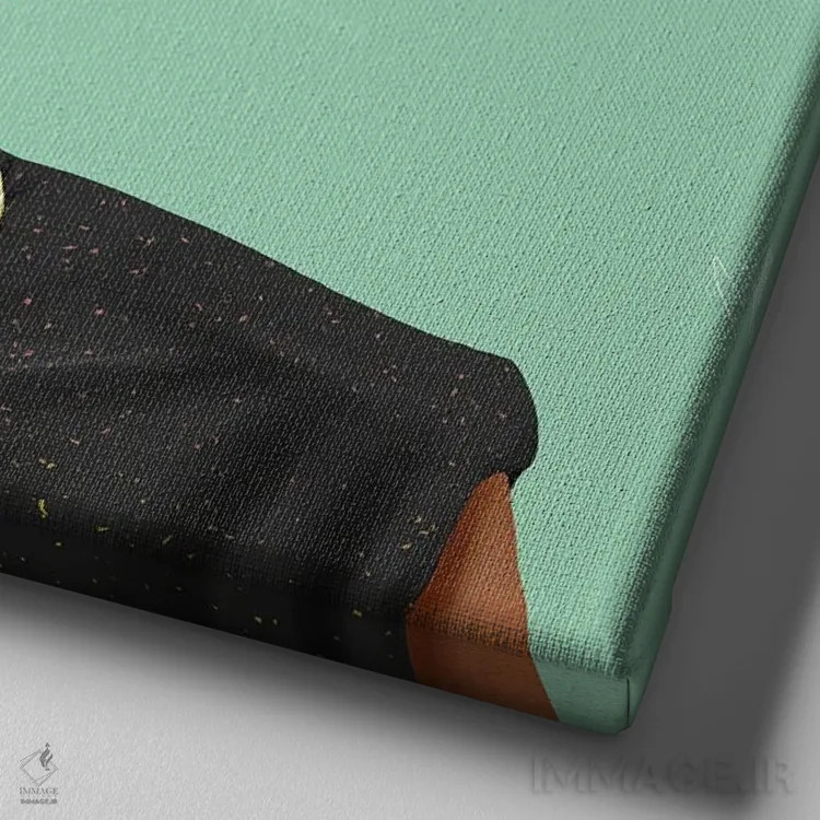 تابلو شرلی چیزهلم (سیاستمدار) اثر امت شیمونی - نمای نزدیک بافت بوم