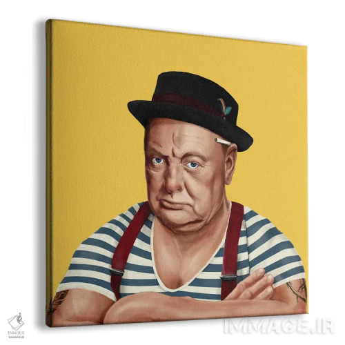 تابلو وینستون چرچیل (نخستوزیر بریتانیا) اثر امت شیمونی - نمای پرسپکتیو محصول
