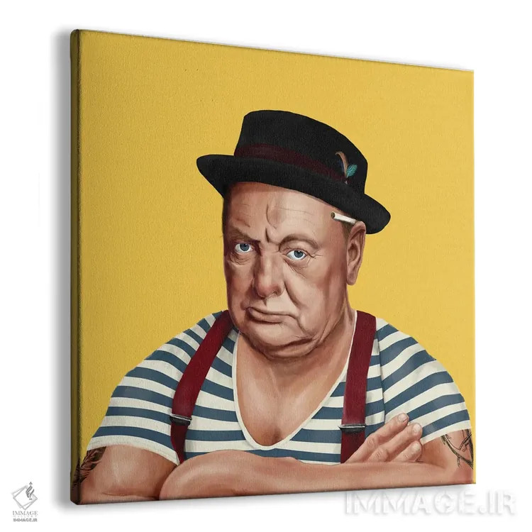 تابلو وینستون چرچیل (نخستوزیر بریتانیا) اثر امت شیمونی - نمای پرسپکتیو محصول