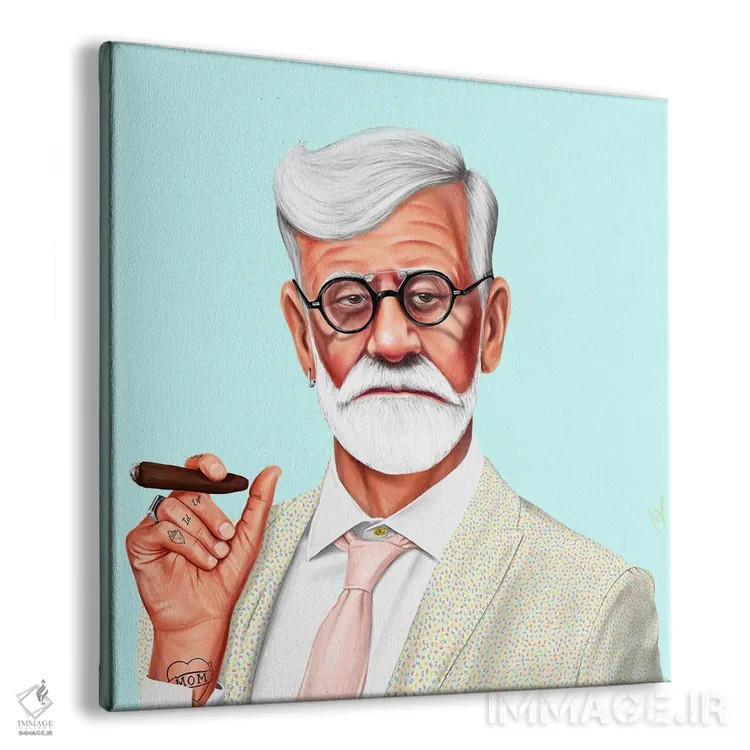 تابلو زیگموند فروید (روانکاو) اثر امت شیمونی - نمای پرسپکتیو محصول