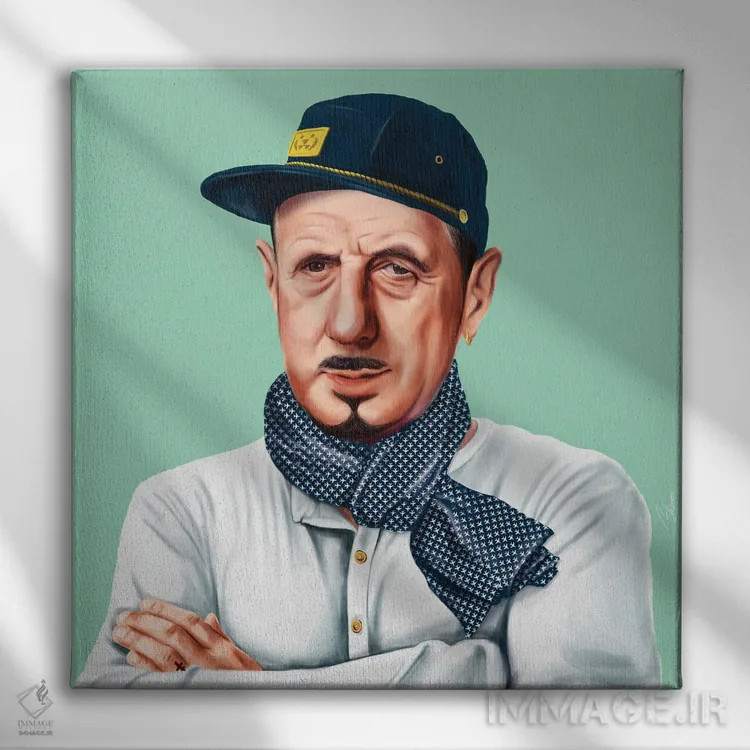 تابلو شارل دوگل (رئیسجمهور فرانسه) اثر امت شیمونی - نمای روبهرو روی دیوار