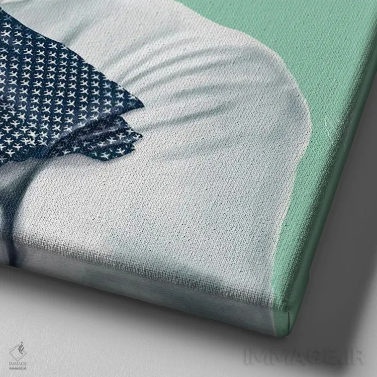 تابلو شارل دوگل (رئیسجمهور فرانسه) اثر امت شیمونی - نمای نزدیک بافت بوم