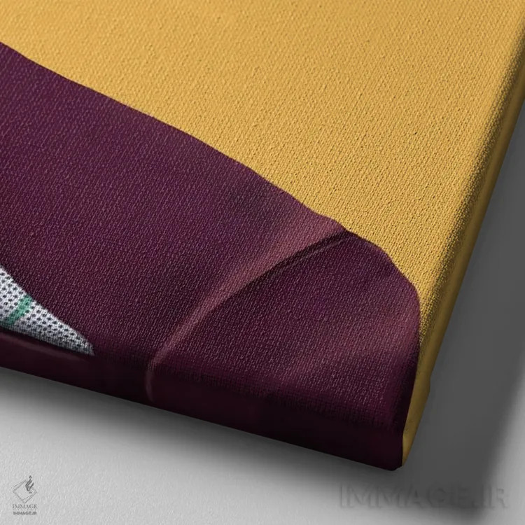 تابلو آبراهام لینکلن (رئیسجمهور آمریکا) اثر امت شیمونی - نمای نزدیک بافت بوم