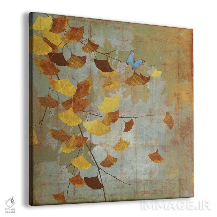 تابلو شاخه جینکو I اثر آسیا جنسن - نمای پرسپکتیو محصول