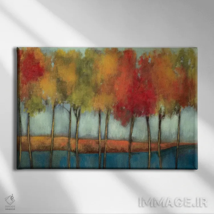 تابلو درختان آبنباتی اثر آسیا جنسن - نمای روبهرو روی دیوار