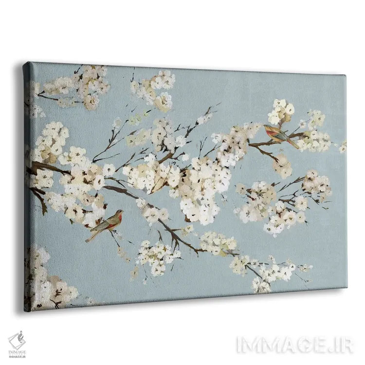 تابلو کیمونو با پرندگان I اثر آسیا جنسن - نمای پرسپکتیو محصول