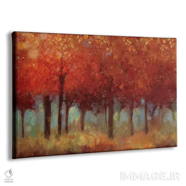 تابلو جنگل سرخ اثر آسیا جنسن - نمای پرسپکتیو محصول