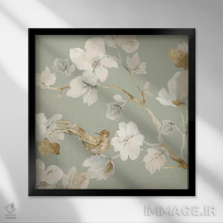 تابلو ماگنولیای بهشتی II اثر آسیا جنسن - نمای قابدار مشکی