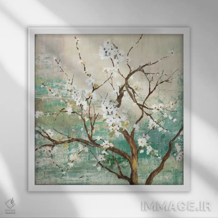 تابلو کیوتو I (شهر ژاپن) اثر آسیا جنسن - نمای قابدار سفید