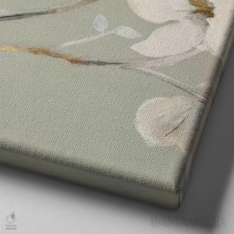 تابلو ماگنولیای بهشتی I اثر آسیا جنسن - نمای نزدیک بافت بوم